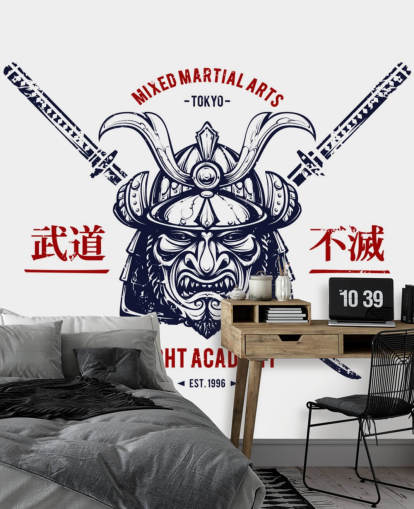 Papier peint Graffiti Guerrier japonais