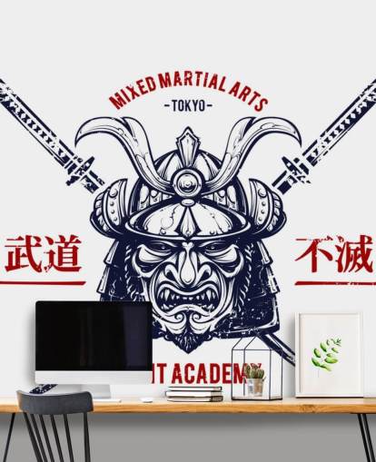 Papier peint Graffiti Guerrier japonais Papier peint Graffiti Guerrier japonais