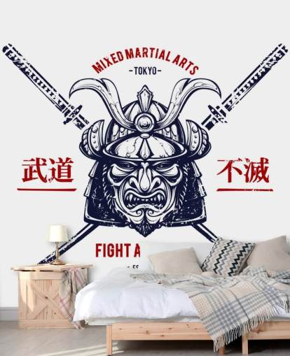 Japanese Warrior Graffiti Wallpaper