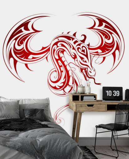 Papier peint Dragon Tattoo Graffiti