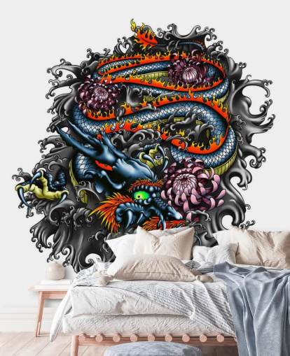 Japanese Dragon Graffiti Wallpaper