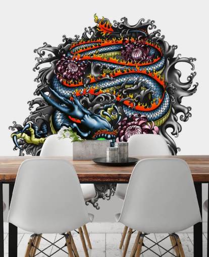 Japanese Dragon Graffiti Wallpaper