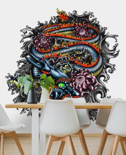 Japanese Dragon Graffiti Wallpaper