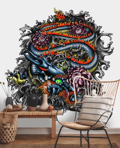 Japanese Dragon Graffiti Wallpaper