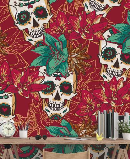 Skull Graffiti Bakgrunn