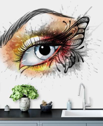 Tattoo-Augen Graffiti-Tapete