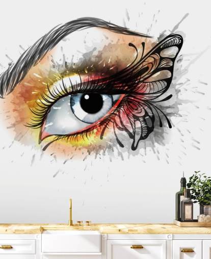 Fondo de pantalla de tatuaje de ojos