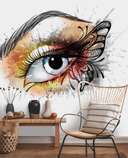 Tattoo Eye Graffiti Behang Tattoo Eye Graffiti Behang