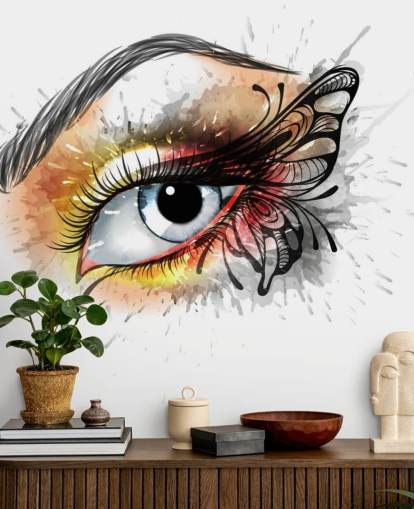 Fondo de pantalla de tatuaje de ojos