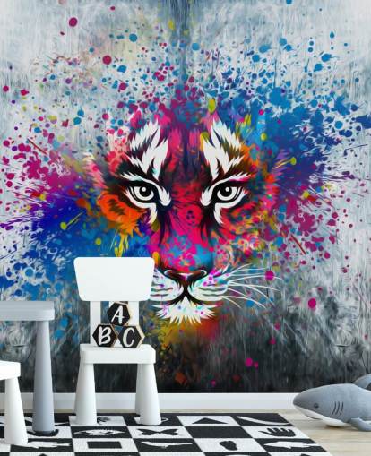 graffiti anpassningsbar tiger tapet väggmålning kallad Tiger Art för sovrum graffiti anpassningsbar tiger tapet väggmålning kallad Tiger Art för sovrum