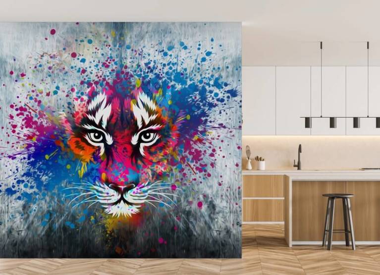 Papel de parede 3d para quarto, mural personalizado, imagem 3d, este-norte,  tigre, inverno, neve, pintura, foto, murais, parede