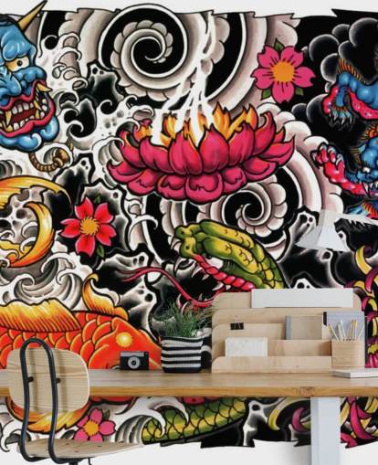 Tattoo Graffiti Wall Mural Tattoo Graffiti Wall Mural