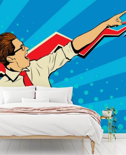 office guy with glasses doing a dab in pop art style wallpaper office guy with glasses doing a dab in pop art style wallpaper