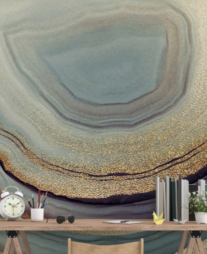 gold and gray geode wall mural called Gold Dust Gray Marble by Lara Skinner for living rooms, bedrooms and kitchens gold and gray geode wall mural called Gold Dust Gray Marble by Lara Skinner for living rooms, bedrooms and kitchens