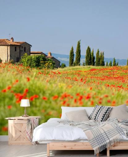 Poppy Field i Italia Veggmaleri