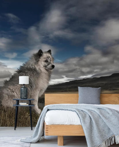 fondo de pantalla de perro peludo grande gris sentado junto a un río fondo de pantalla de perro peludo grande gris sentado junto a un río