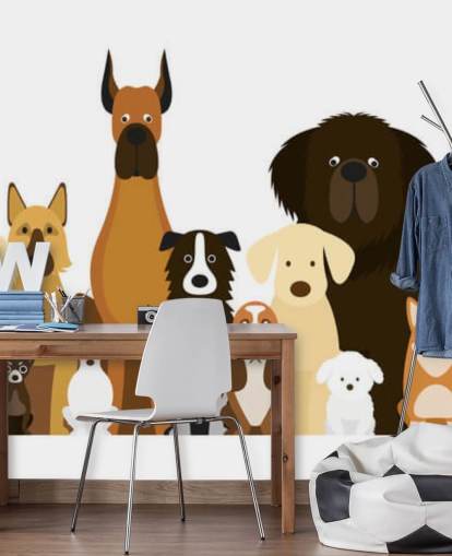 all dog breeds as cartoons wallpaper