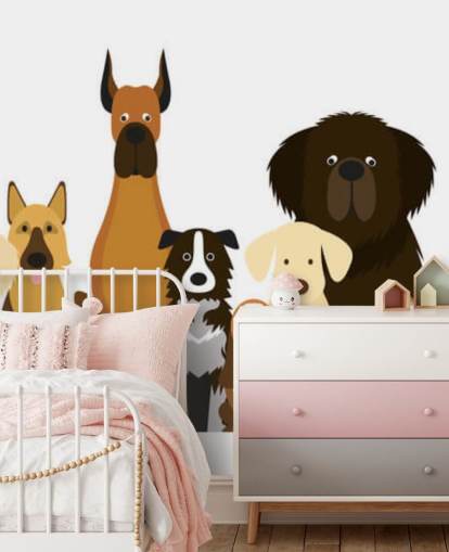 tutte le razze canine come sfondo dei cartoni animati