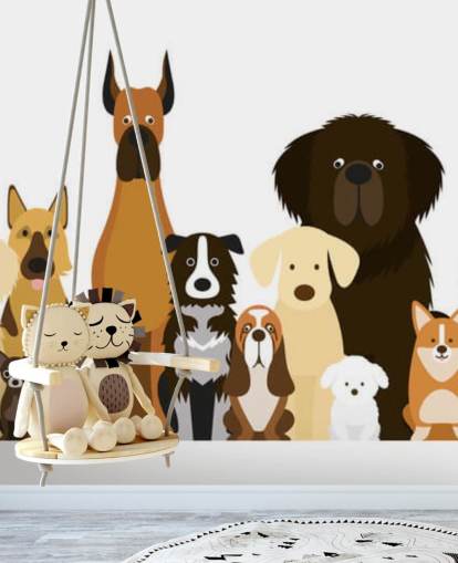 all dog breeds as cartoons wallpaper