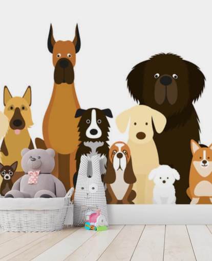 todas las razas de perros como fondo de pantalla de dibujos animados