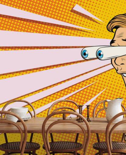 homem babando com o queixo caído e olhos saindo da cabeça papel de parede pop art homem babando com o queixo caído e olhos saindo da cabeça papel de parede pop art