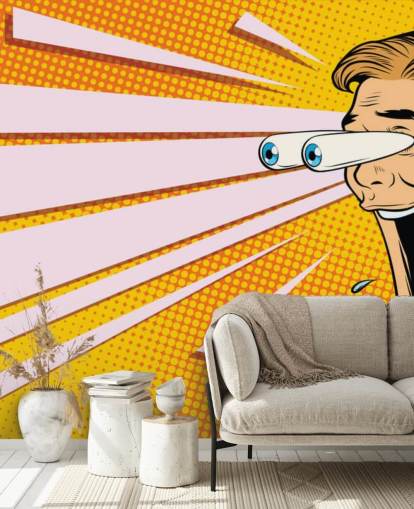 homem babando com o queixo caído e olhos saindo da cabeça papel de parede pop art homem babando com o queixo caído e olhos saindo da cabeça papel de parede pop art