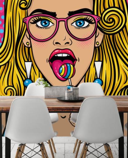 blond girl wearing glasses with lollypop in mouth wallpaper blond girl wearing glasses with lollypop in mouth wallpaper