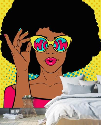 afro lady wearing glasses that say wow in them wallpaper afro lady wearing glasses that say wow in them wallpaper