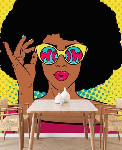 afro lady wearing glasses that say wow in them wallpaper afro lady wearing glasses that say wow in them wallpaper