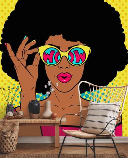 afro lady wearing glasses that say wow in them wallpaper afro lady wearing glasses that say wow in them wallpaper
