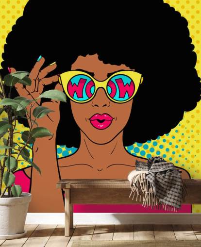 afro lady wearing glasses that say wow in them wallpaper afro lady wearing glasses that say wow in them wallpaper