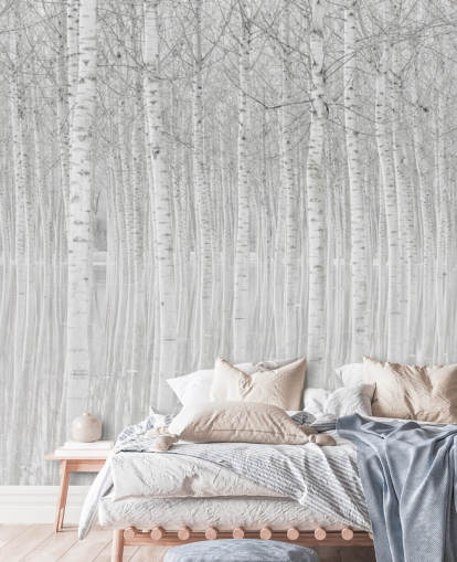 betulle in bianco e nero in carta da parati acquaff betulle in bianco e nero in carta da parati acquaff