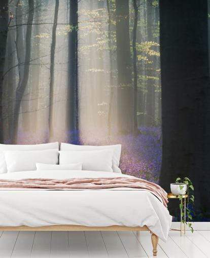 misty bluebell wood wallpaper misty bluebell wood wallpaper