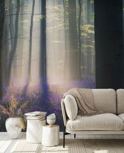 sumuinen bluebell puu tapetti