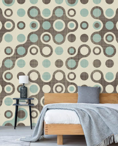 Papel de pared Círculo azul y gris
