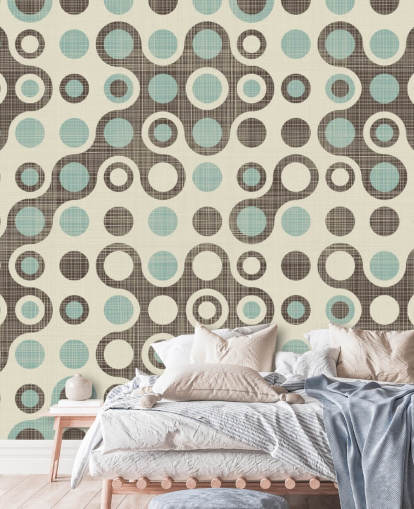 Papel de pared Círculo azul y gris