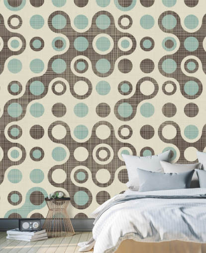 Papel de pared Círculo azul y gris