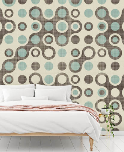 Papel de pared Círculo azul y gris