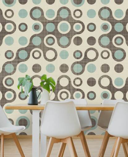 Papel de pared Círculo azul y gris