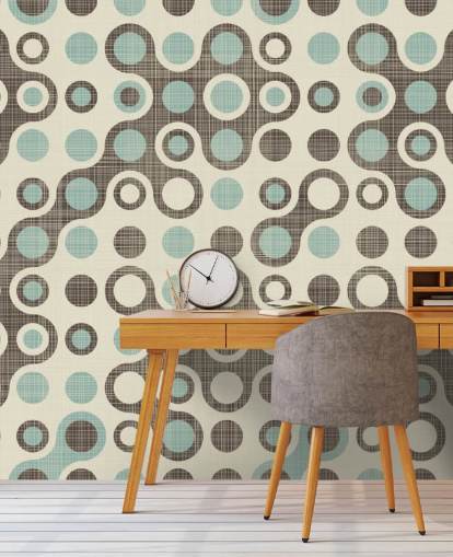 Papel de pared Círculo azul y gris