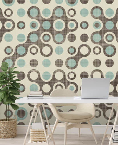 Blue and Grey Circle Wallpaper