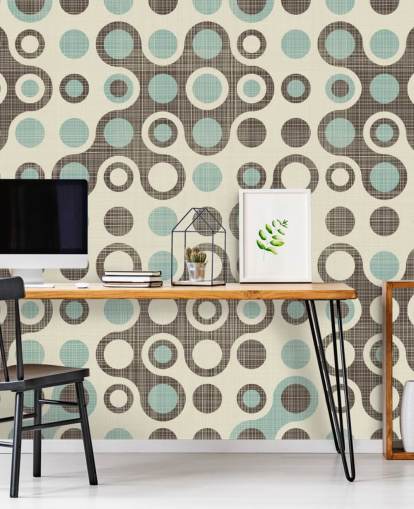 Blue and Grey Circle Wallpaper