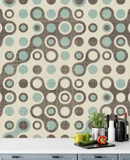 Blue and Grey Circle Wallpaper