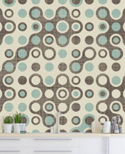 Blue and Grey Circle Wallpaper