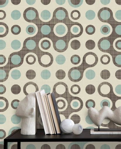 Blue and Grey Circle Wallpaper