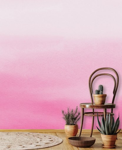 carta da parati rosa ombre chiamata Pink Fade per camere da letto
