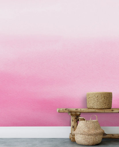 carta da parati rosa ombre chiamata Pink Fade per camere da letto
