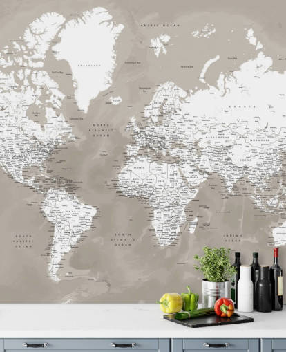 fondo de pantalla de mapa mundial marrón y blanco