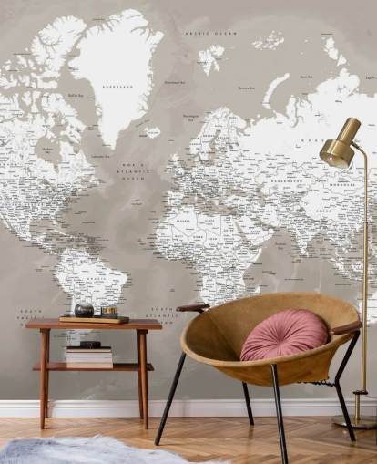 fondo de pantalla de mapa mundial marrón y blanco