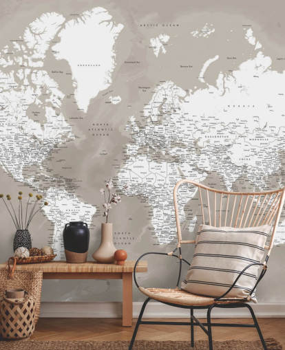 fondo de pantalla de mapa mundial marrón y blanco